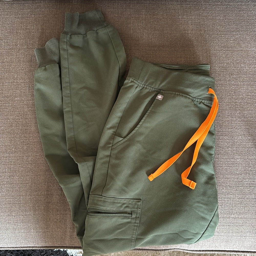 Figs olive green jogger pants